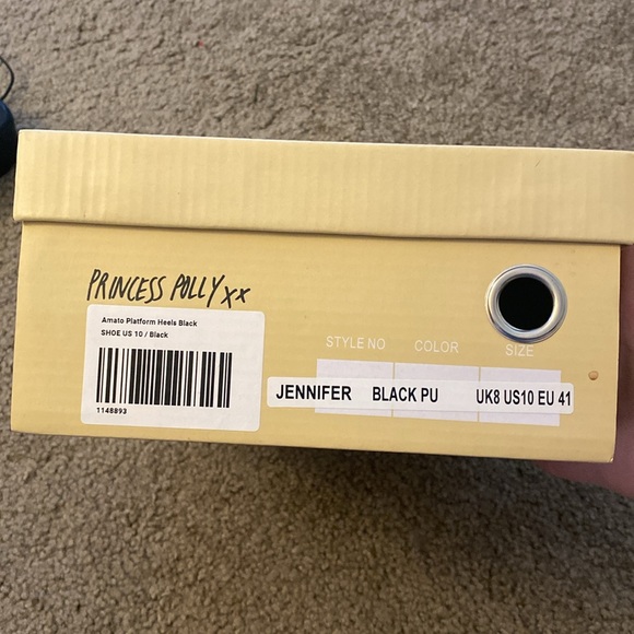 NWT Princess Polly Amato Platform Heels in black size 10 - Picture 6 of 9